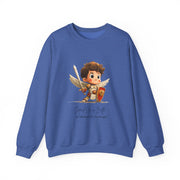 Warm Cute Saint Michael the Archangel Adult Sweatshirt  Catholic Gift  Faith Apparel in 13 Colors