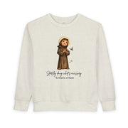 Saint Francis of Assisi Toddler Sweatshirt, Catholic Apparel for Kids