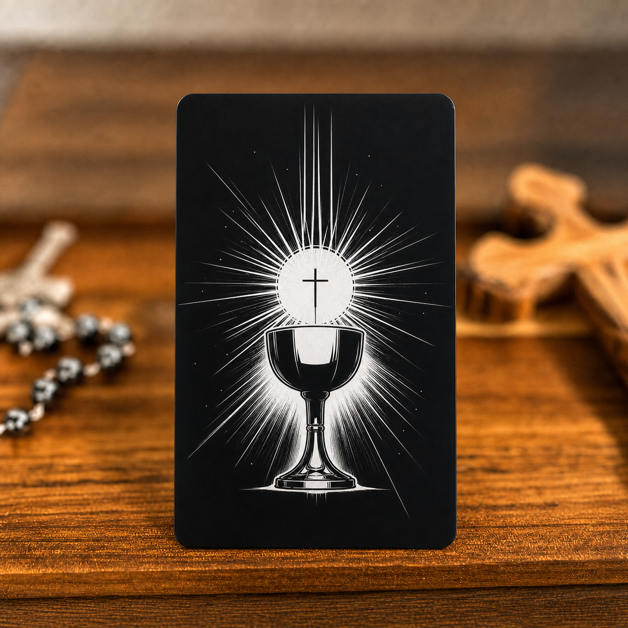 Spiritual Communion Holy Card - PREMIUM METAL