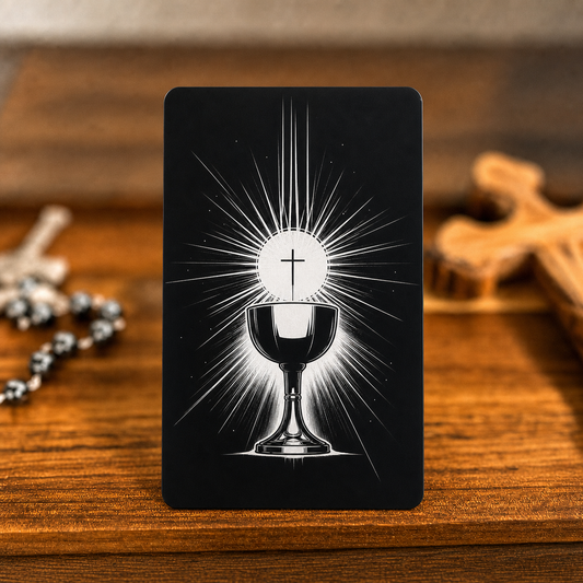Spiritual Communion Holy Card - PREMIUM METAL
