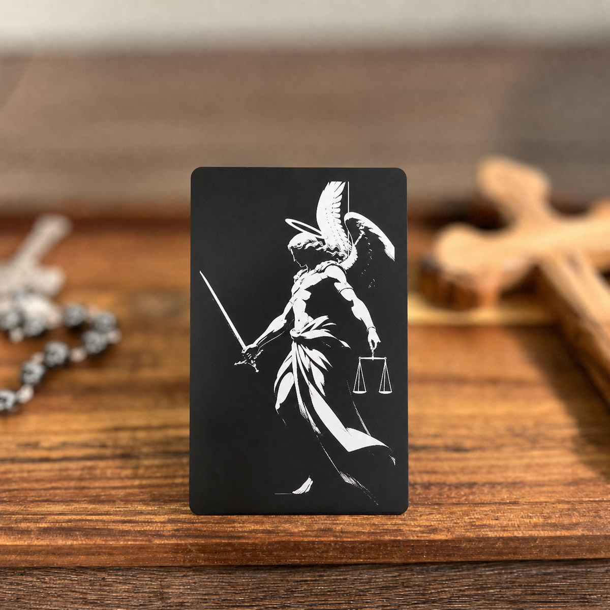 St. Michael the Archangel Holy Card - PREMIUM METAL
