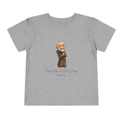 Padre Pio Toddler Shirt, Pray, Hope, and Don't Worry, Catholic Tee for Kids, Faith-Based Gift