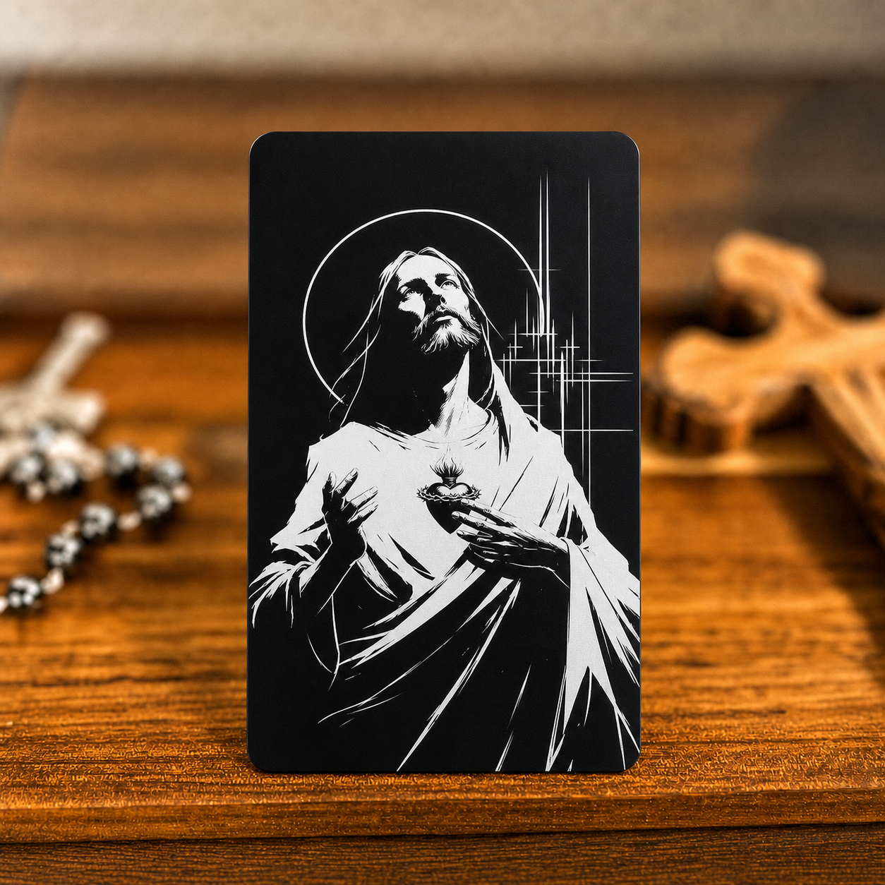 Surrender Prayer Holy Card - PREMIUM METAL