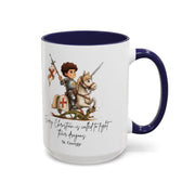 St. George Dragon Knight Mug, Catholic Accent Coffee Mug, 11 oz & 15 oz