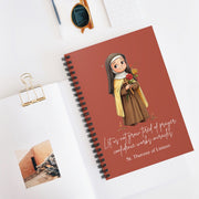 Saint Thérèse of Lisieux Journal, Catholic Notebook, Faith-Inspired Writing Gift