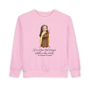 Saint Thérèse Toddler Sweatshirt, Catholic Apparel for Kids, Faith-Based Gift