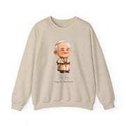 Soft Cute Pope Saint John Paul II  Adult Sweatshirt  Catholic Gift  Faith Apparel in 13 Colors