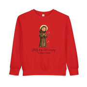 Saint Francis of Assisi Toddler Sweatshirt, Catholic Apparel for Kids