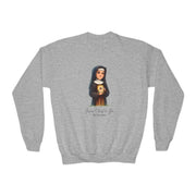 Saint Faustina Kids Sweatshirt, Catholic Gift, Faith Apparel in 4 Colors