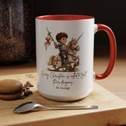 St. George Dragon Knight Mug, Catholic Accent Coffee Mug, 11 oz & 15 oz