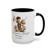 St. George Dragon Knight Mug, Catholic Accent Coffee Mug, 11 oz & 15 oz