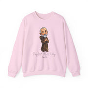 Cozy Cute Saint Padre Pio Adult Sweatshirt  Catholic Gift  Faith Apparel in 13 Colors