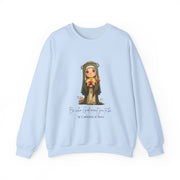Classic Cute Saint Catherine of Siena Adult Sweatshirt  Catholic Gift  Faith Apparel in 13 Colors
