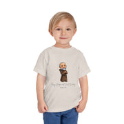Padre Pio Toddler Shirt, Pray, Hope, and Don't Worry, Catholic Tee for Kids, Faith-Based Gift