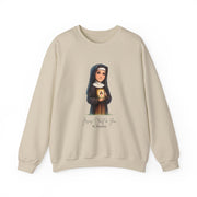Saint Faustina Adult Sweatshirt, Catholic Gift, Faith Apparel in 13 Colors