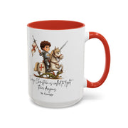 St. George Dragon Knight Mug, Catholic Accent Coffee Mug, 11 oz & 15 oz