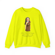Warm Cute Saint Therese of Lisieux Adult Sweatshirt  Catholic Gift  Faith Apparel in 13 Colors