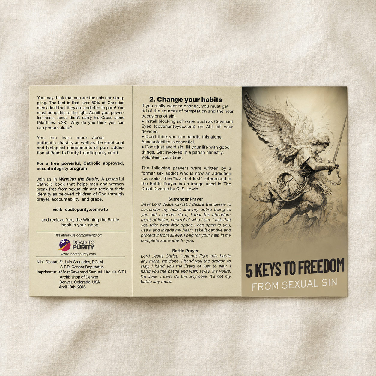 5 Keys to Freedom from Sexual Sin open exterior including front cover