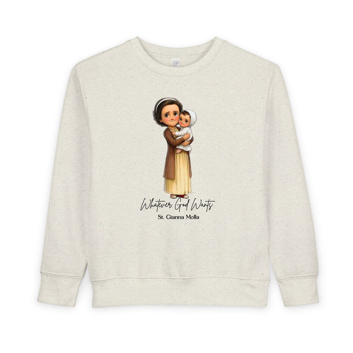 Saint Gianna Molla Toddler Sweatshirt, Catholic Apparel for Kids