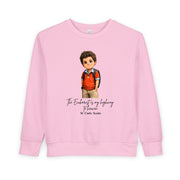 Saint Carlo Acutis Toddler Sweatshirt, Catholic Apparel for Kids