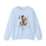 Saint George Adult Sweatshirt, Catholic Gift, Faith Apparel in 13 Colors