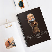 Saint Padre Pio Journal, Catholic Notebook, Faith-Inspired Writing Gift