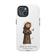 Saint Francis Phone Case, Tough Magnetic Case, Spiritual Gift, Artful Protection, Nature Lover Accessory, Unique Smartphone Cover