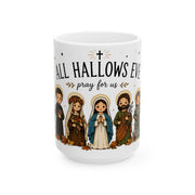 All Hallows Eve pray for us Mug  Saints Illustration Ceramic Mug