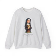 Saint Faustina Adult Sweatshirt, Catholic Gift, Faith Apparel in 13 Colors