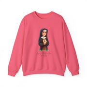 Saint Faustina Adult Sweatshirt, Catholic Gift, Faith Apparel in 13 Colors