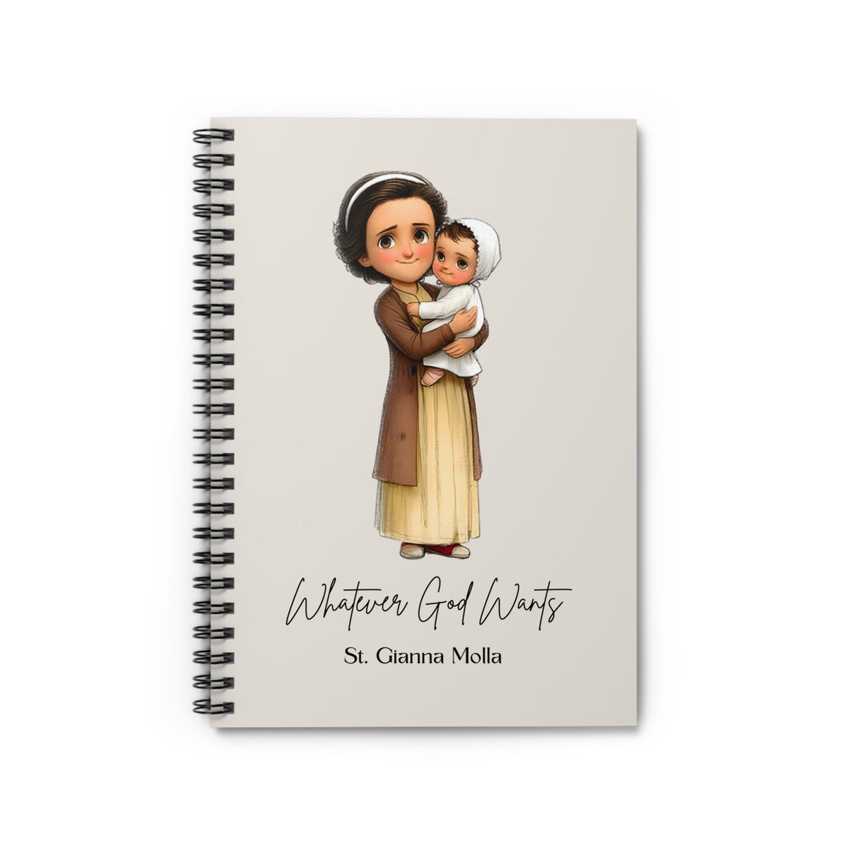 Saint Gianna Molla Journal, Catholic Notebook, Faith-Inspired Writing Gift