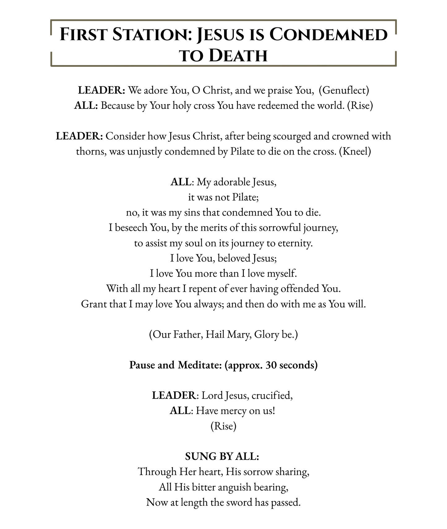 Stations of the Cross - Large Print - WHOLESALE