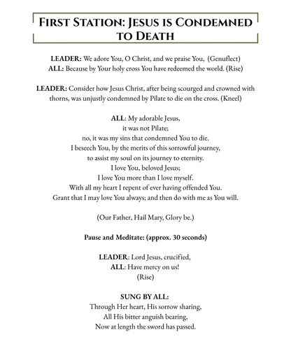 Stations of the Cross - Large Print - WHOLESALE