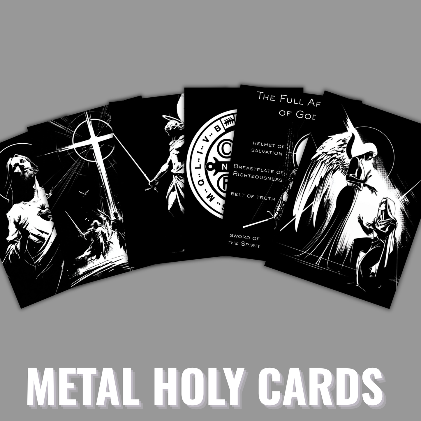 Full Armor of God Metal Holy Cards
