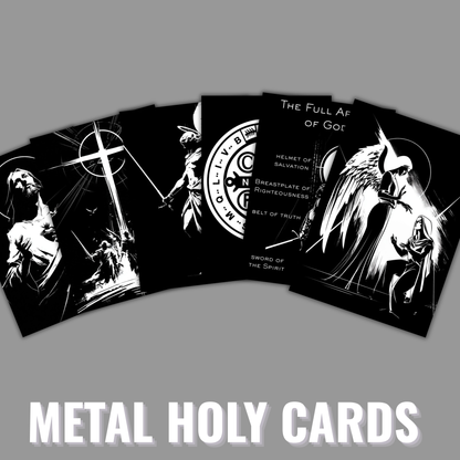 Full Armor of God Metal Holy Cards