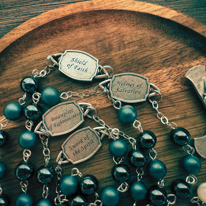 Armor of God Purity Rosary + Scriptural Rosary Purity Book