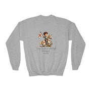 Classic Cute Saint Catherine of Siena Kids Sweatshirt, Catholic Gift, Faith Apparel in 4 Colors