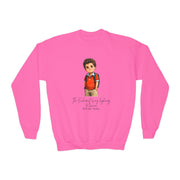 Classic Cute Saint Carlo Acutis Kids Sweatshirt  Catholic Gift  Faith Apparel in 4 Colors