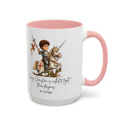 St. George Dragon Knight Mug, Catholic Accent Coffee Mug, 11 oz & 15 oz