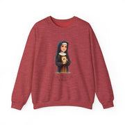 Saint Faustina Adult Sweatshirt, Catholic Gift, Faith Apparel in 13 Colors