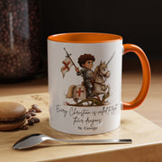 St. George Dragon Knight Mug, Catholic Accent Coffee Mug, 11 oz & 15 oz