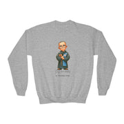 Comfy Cute Saint Maximilian Kolbe Kids Sweatshirt  Catholic Gift  Faith Apparel in 4 Colors