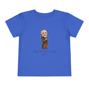 Padre Pio Toddler Shirt, Pray, Hope, and Don't Worry, Catholic Tee for Kids, Faith-Based Gift