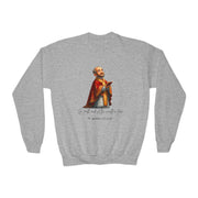 Cozy Cute Saint Ignatius of Loyola Kids Sweatshirt  Catholic Gift  Faith Apparel in 4 Colors