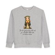 Saint Catherine of Siena Toddler Sweatshirt, Catholic Apparel for Kids