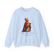 Cozy Cute Saint Ignatius of Loyola Adult Sweatshirt  Catholic Gift  Faith Apparel in 13 Colors