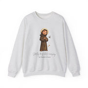 Cozy Cute Saint Francis of Assisi Adult Sweatshirt  Catholic Gift  Faith Apparel in 13 Colors