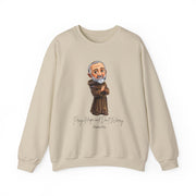 Cozy Cute Saint Padre Pio Adult Sweatshirt  Catholic Gift  Faith Apparel in 13 Colors