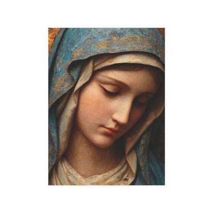 Blessed Virgin Mary Print — Religious Wall Art (Unframed)