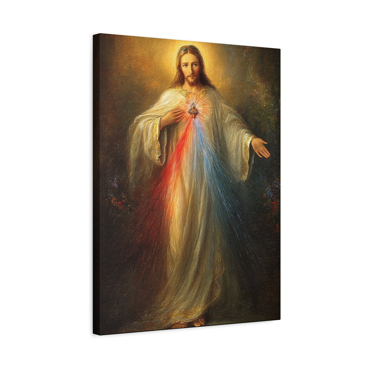 Divine Mercy Canvas Print Religious Beautiful Jesus Home Decor Son of God Wall Art Matte Canvas